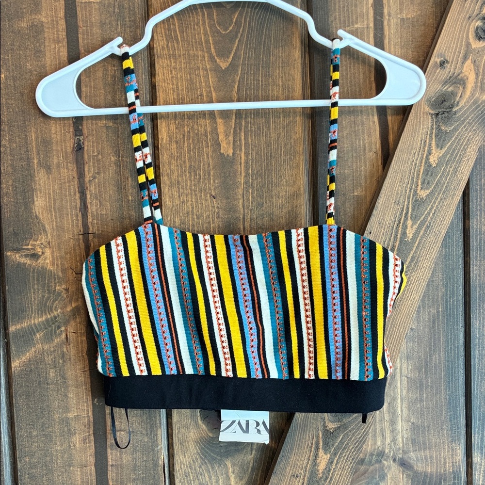 Zara Vibrant Striped Knit Bralette